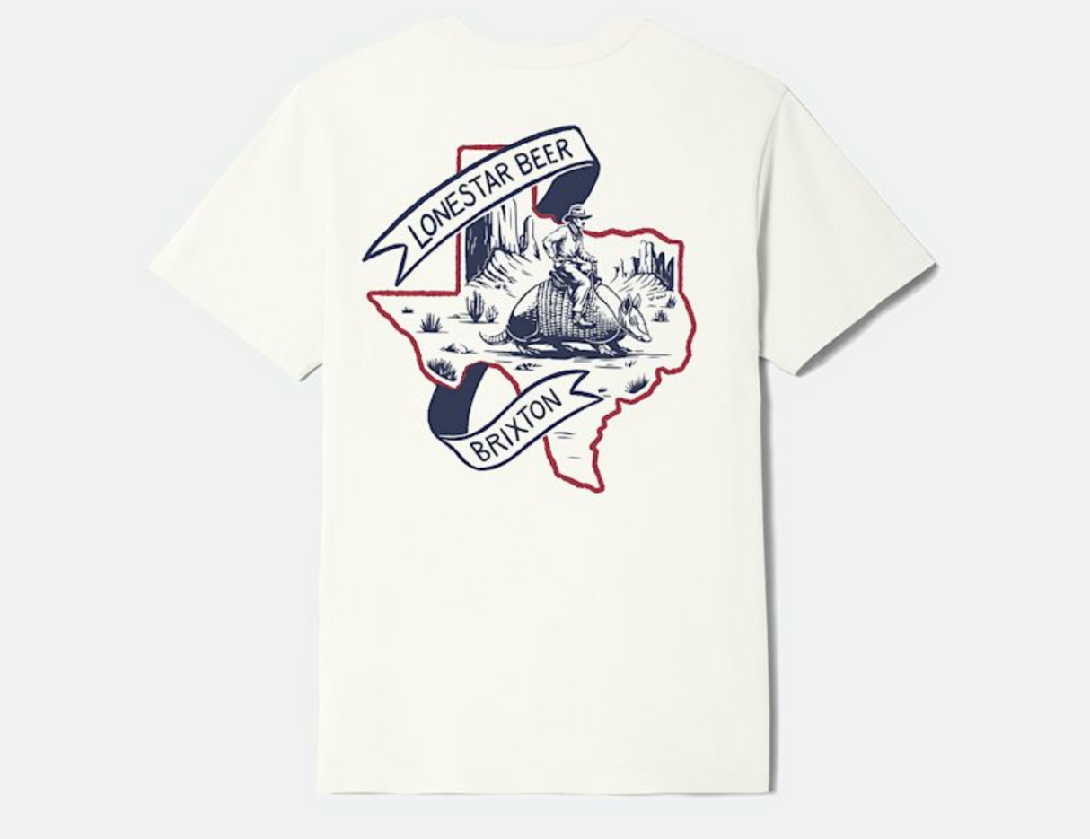 Brixton X Lone Star Armadillo Cream S/s Standard Tee Shirt