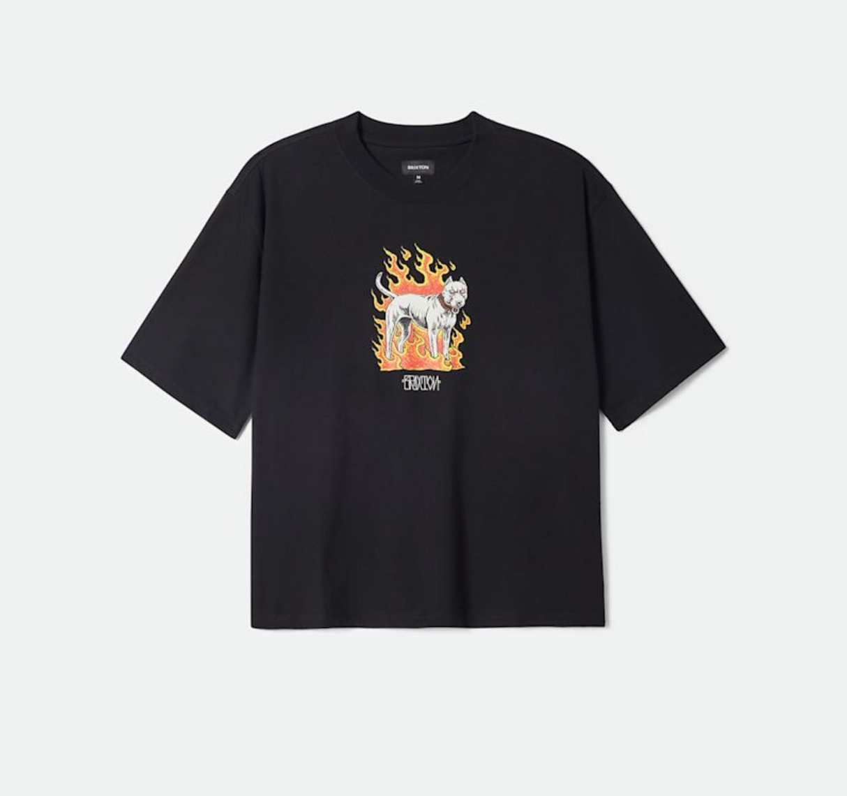 Brixton Wilshre Black S/s Boxed Crop Tee Shirt