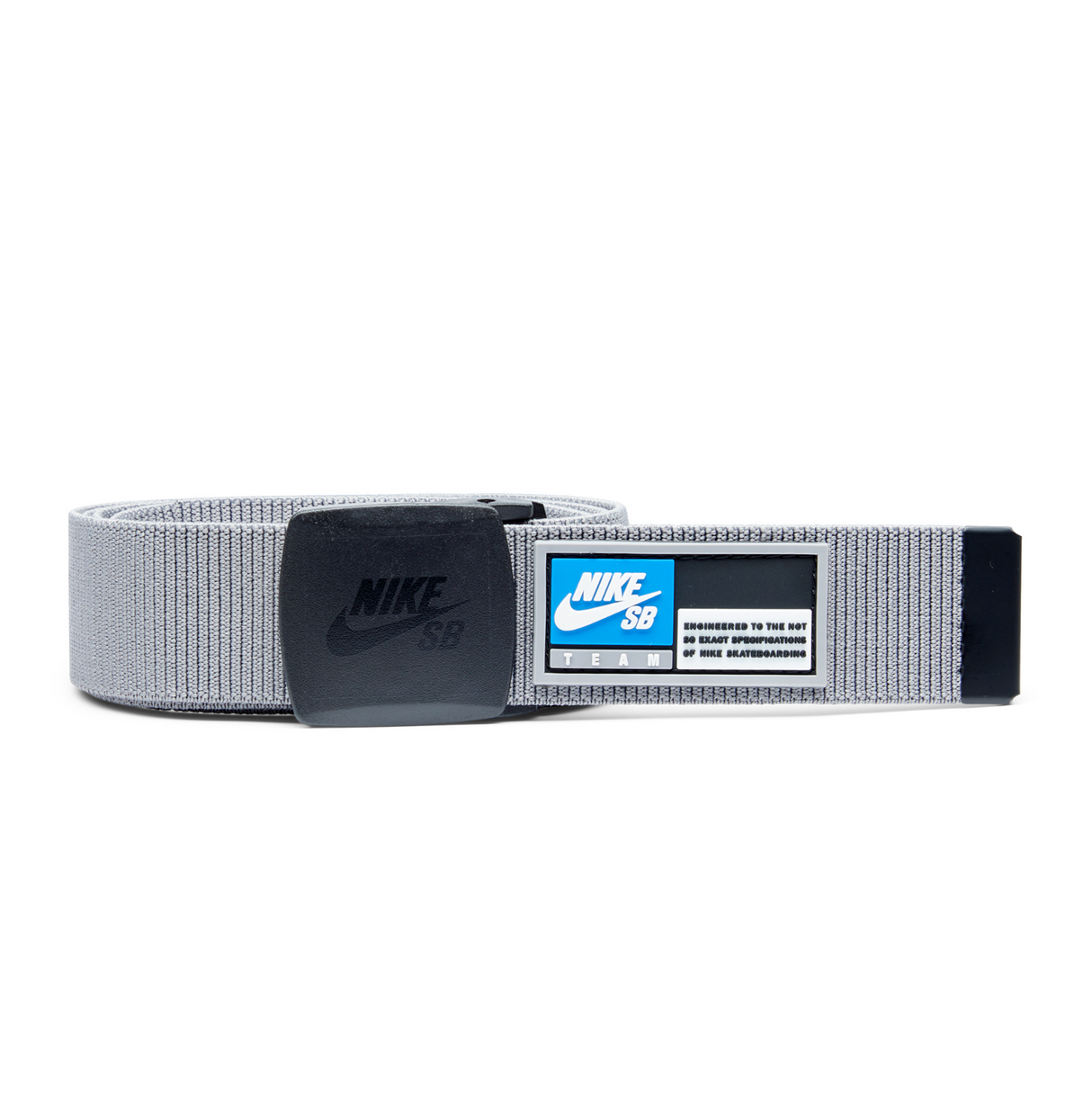 Nike SB Grey Stretch Web W/SB Team Rubber Patch Belt