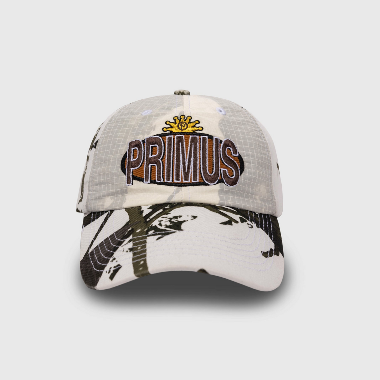 Pleasures Brown Album Layered Snow Strapback Hat