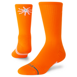 Stance Got Sol Mid Ribbed Crew Orange Socks