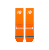 Stance Got Sol Mid Ribbed Crew Orange Socks