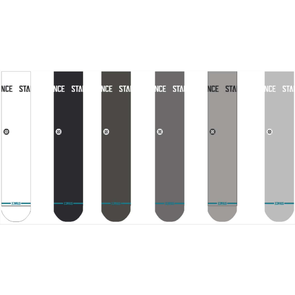 Stance Origin 6 Pack Grey Socks