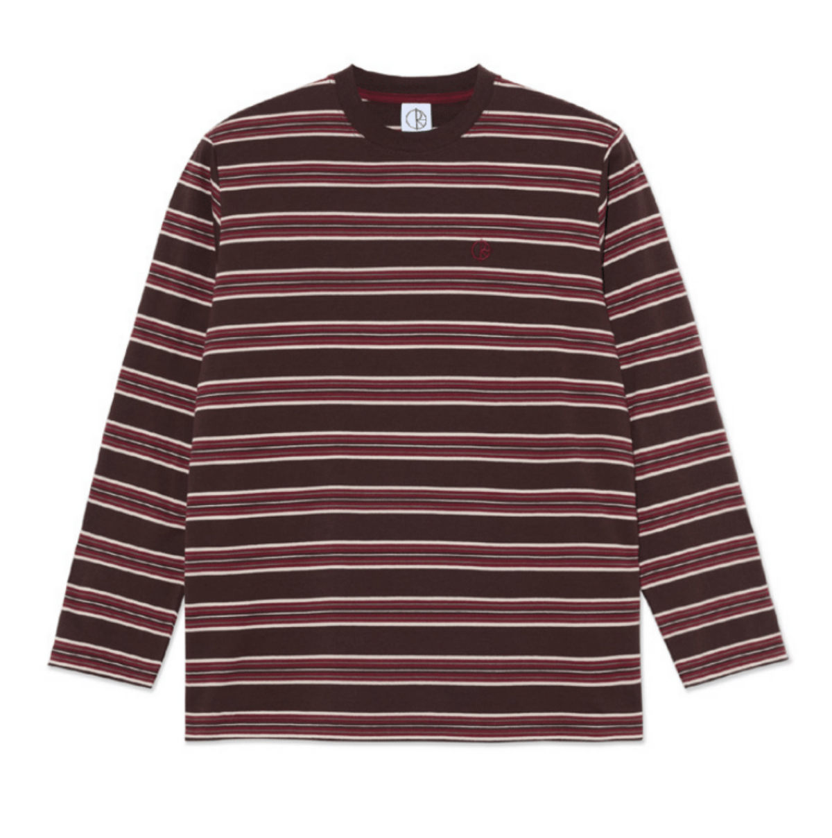Polar Steve Stripe Brown/Red Long Sleeve Shirt