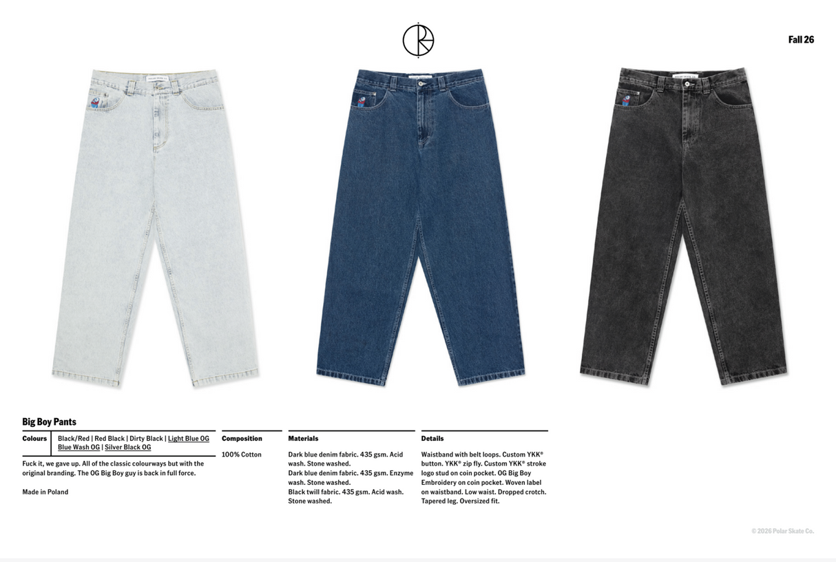 Polar Big Boy Light Blue OG Pants