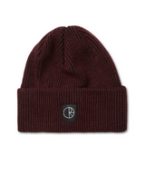 Polar Lines Merino Wine/Navy Beanie