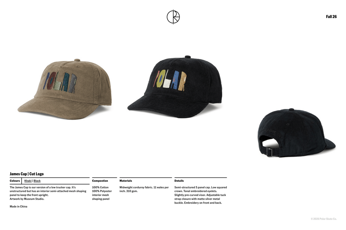 Polar James Cut Logo Black Hat