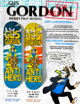 Anti-Hero Gus Gordon 8.25 Full Se " Skateboard Deck