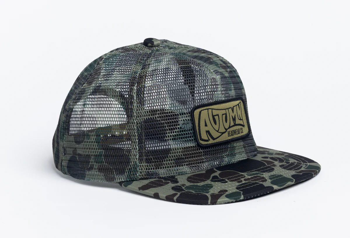 Autumn Camo Trucker Green Hat
