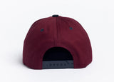 Autumn Twill 6 Panel Snapback Burgundy Hat