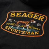 Seager Sportman Black Hooded Sweatshirt