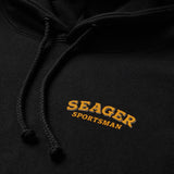 Seager Sportman Black Hooded Sweatshirt