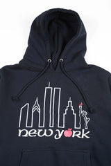 Theories Big Apple Navy Hooded Sweatshirt