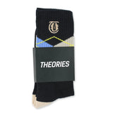 Theories Argyle Black Lavender Socks