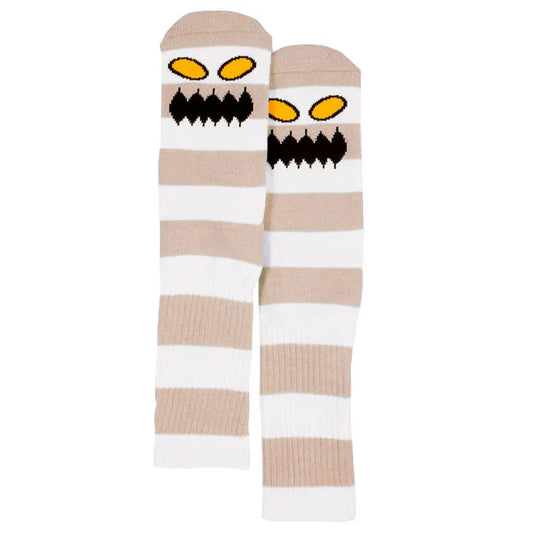 Toy Machine Monster Big Stripe Tan Socks