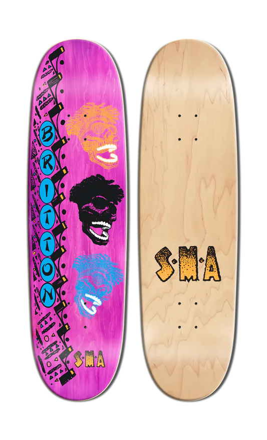 Santa Monica Airlines Series 4 Tuma Britton Pink Stain 8.875" Skateboard Deck