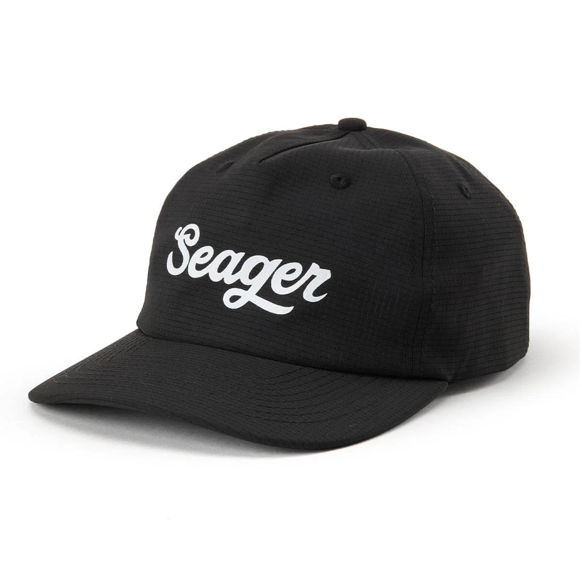 Seager Uphill Tech Black Strapback Hat