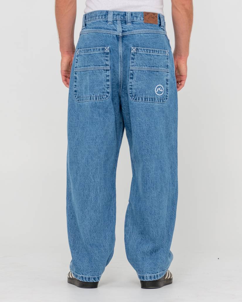 Rusty Flip Daddy Middy Blue Tapeless Jean