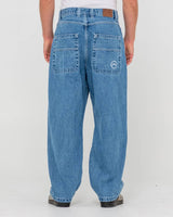 Rusty Flip Daddy Middy Blue Tapeless Jean