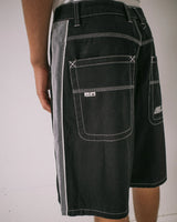 Rusty Flip Daddy Black Taped Baggy Short