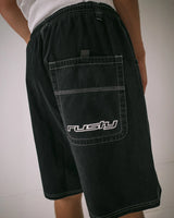 Rusty Flip Daddy Black Elastic Baggy Short