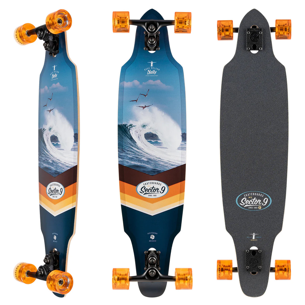 Sector Nine Wander Wings 38.0" X  9.1" Longboard Complete Skateboard