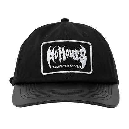 No Hours Web Black Strapback Hat