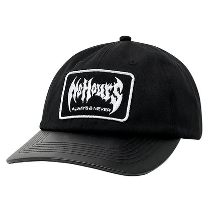 No Hours Web Black Strapback Hat