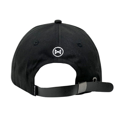 No Hours Web Black Strapback Hat