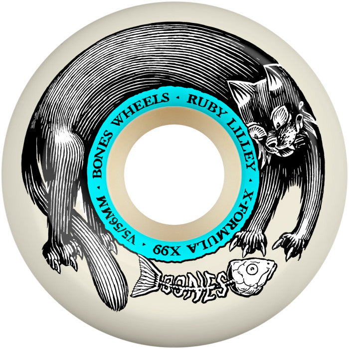 Bones Ruby Lilley Black Cat V5 Sidecuts X-Formula 99A 56mm Skateboard Wheels
