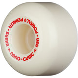 Powell Peralta Dragon Formula Red Nano Cubic 93A 56mm Off White Asymmetrical Shape Skateboard Wheels