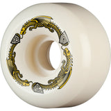Powell Peralta Dragon Formula Yellow 95A 58mm x 33mm Off White RB2 Skateboard Wheels