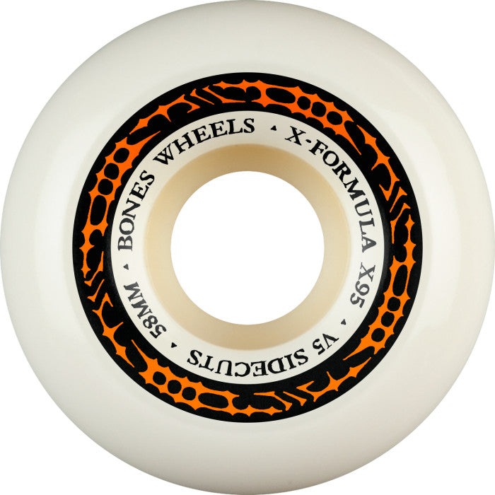 Bones X-Formula 58mm V5 Sidecuts 95A Skateboard Wheels