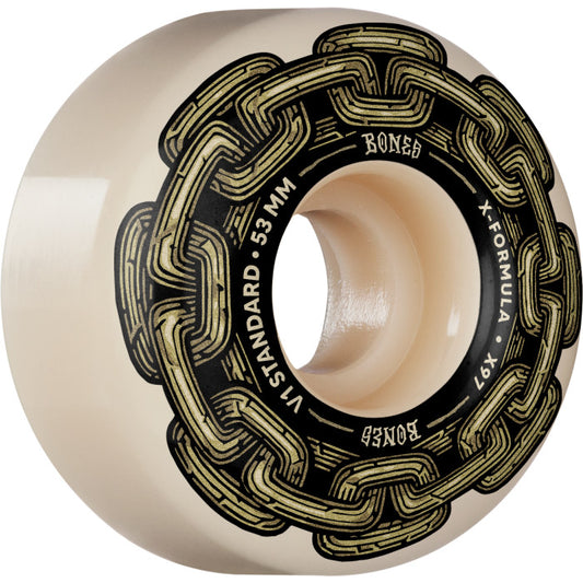 Bones Wheels X-Formula Gold Chain V1 Standard 53mm 97A Skateboard Wheels