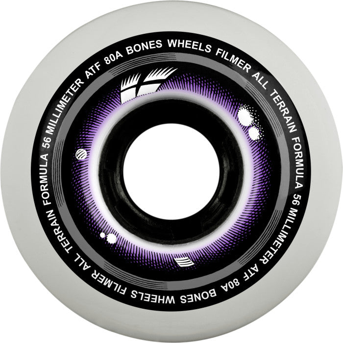 Bones Filmers 60mm All Terrain Formula 80A Skateboard Wheels
