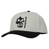 Krooked Skulls Off White/Black Snapback Hat