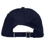 Real Oval Embroidered Navy Red Strapback Hat