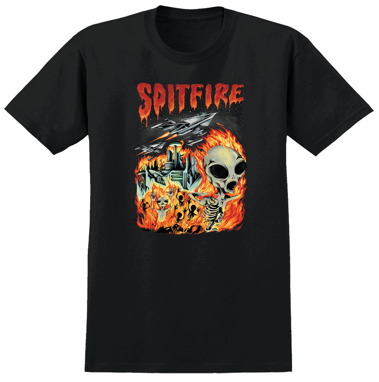Spitfire Invasion Black S/s Shirt