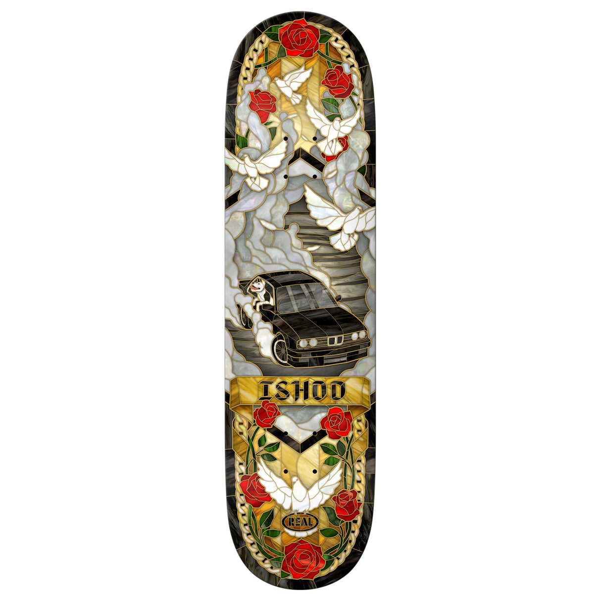 Real Ishod Cathedral *New* 8.5" Twin Tail Skateboard Deck