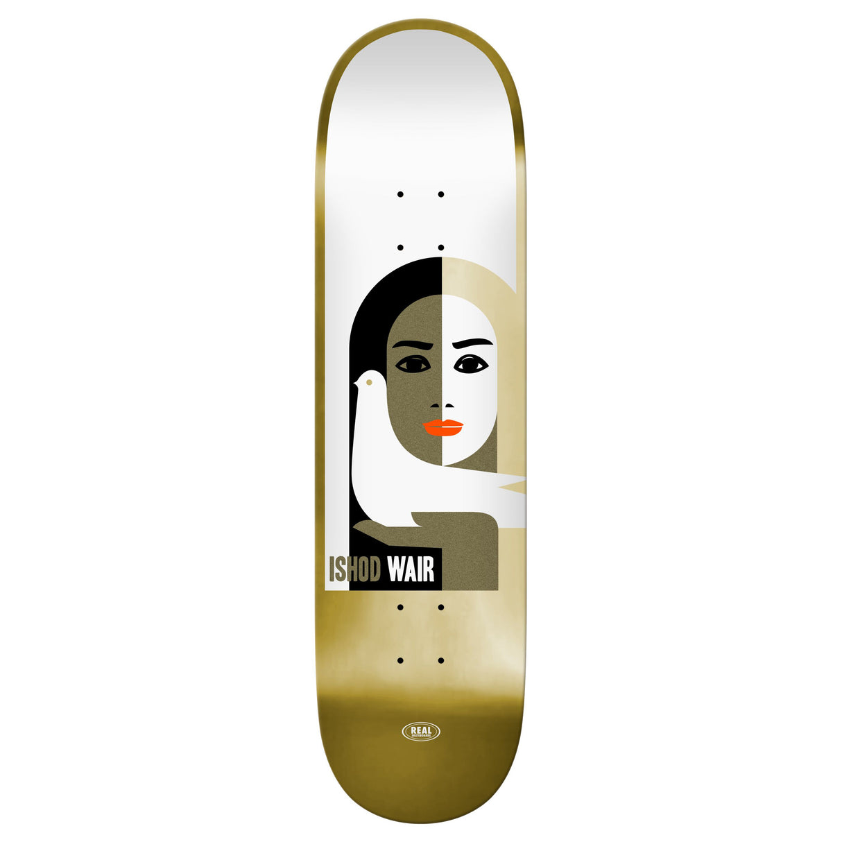 Real Ishod Peace Ltd Foil  - 8.25" Gold Skateboard Deck