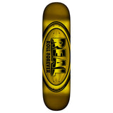 Real DBX Team Oval 8.38" Full Yellow Skateboard Deck