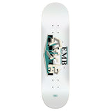 Real Team Emb 8.5" White Skateboard Deck
