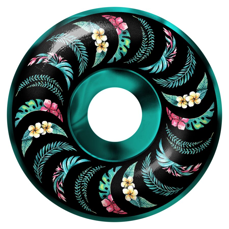 Spitfire F4 99a Floral Classic Teal Black Swirl 53mm Wheels