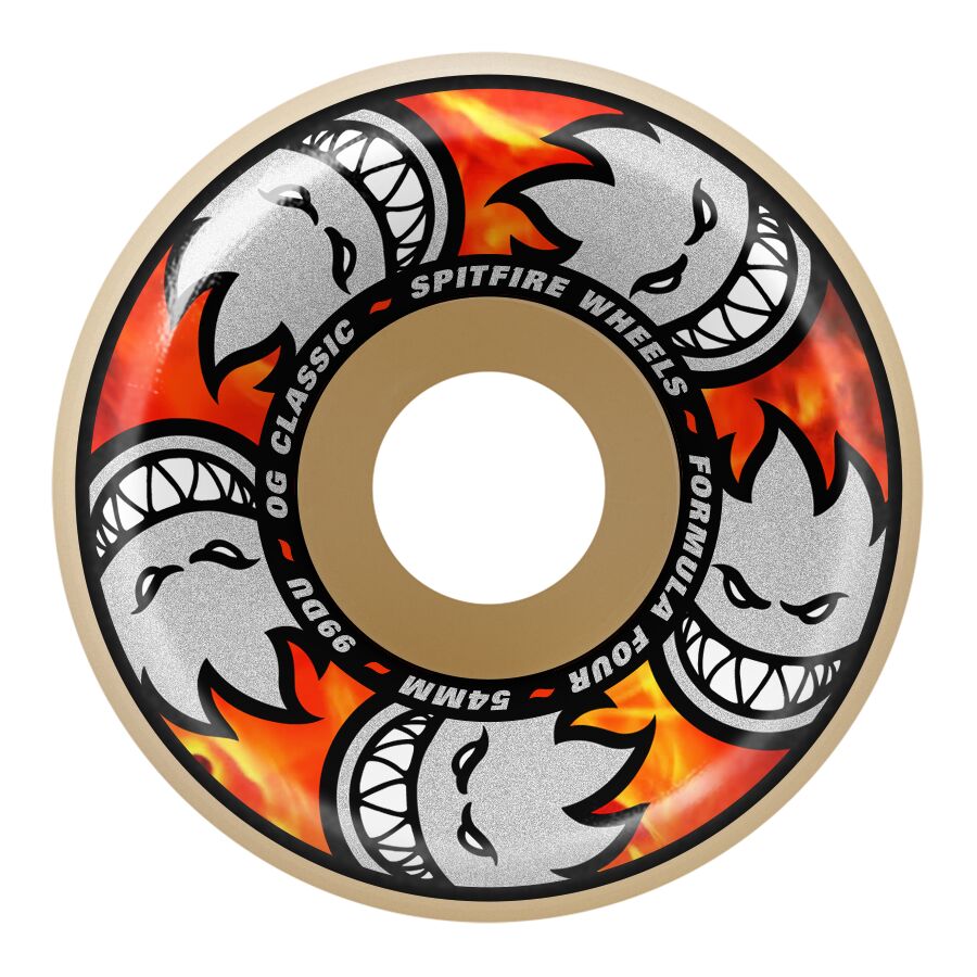 Spitfire F4 99a Multiball OG Classic Formula Four Natural 54mm Wheels