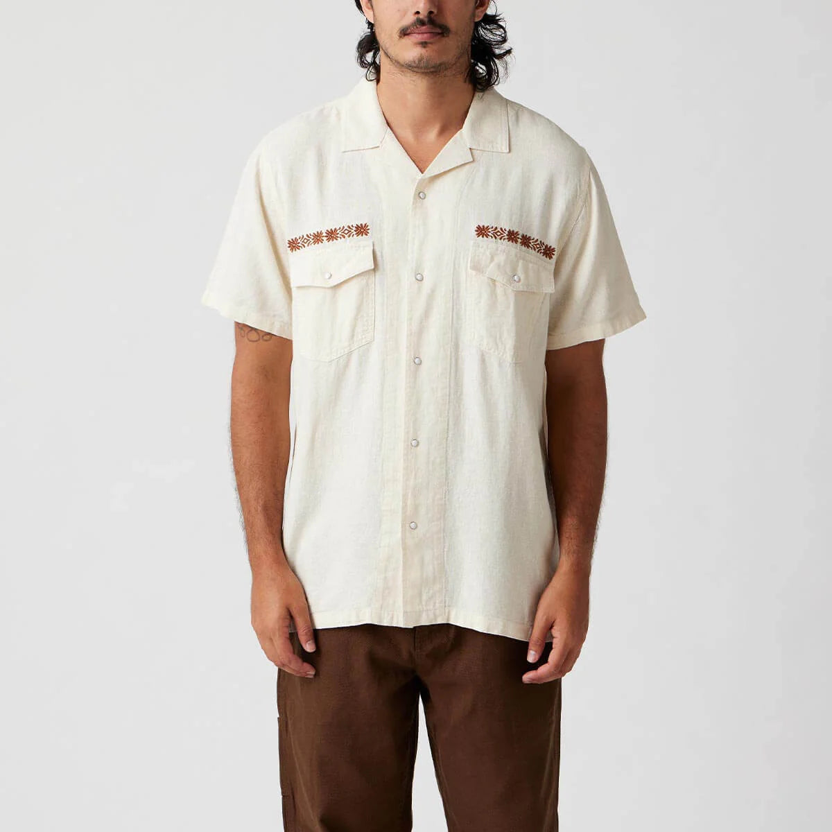 Seager Whippersnapper White Wash S/s Button Up Shirt
