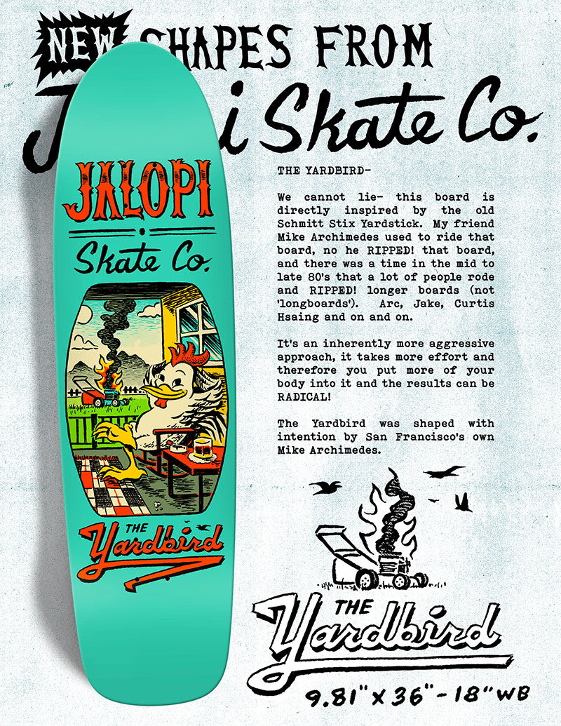 Anti-Hero Jalopi Yardbird 9.81" Shaped Skateboard Deck