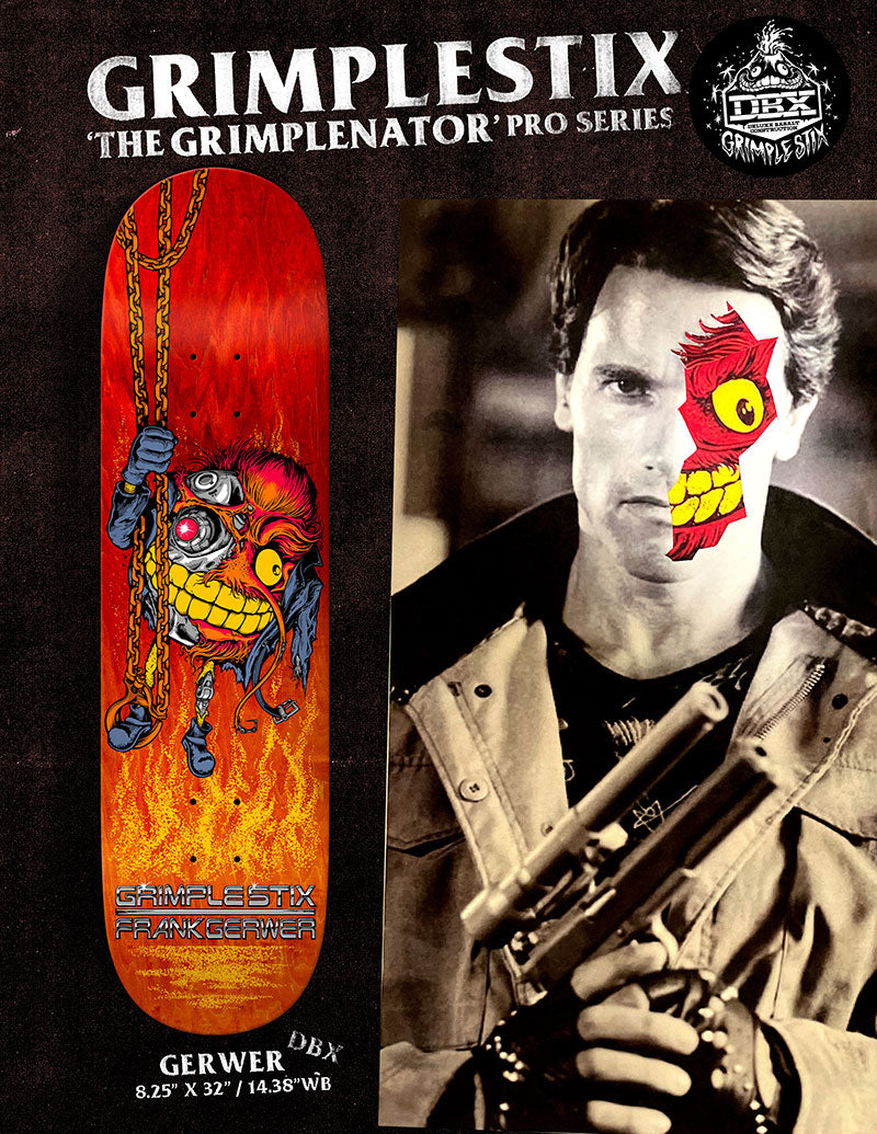 Anti-Hero Grimple Stix Frank Gerwer Grimplenator 8.25" DBX Skateboard Deck