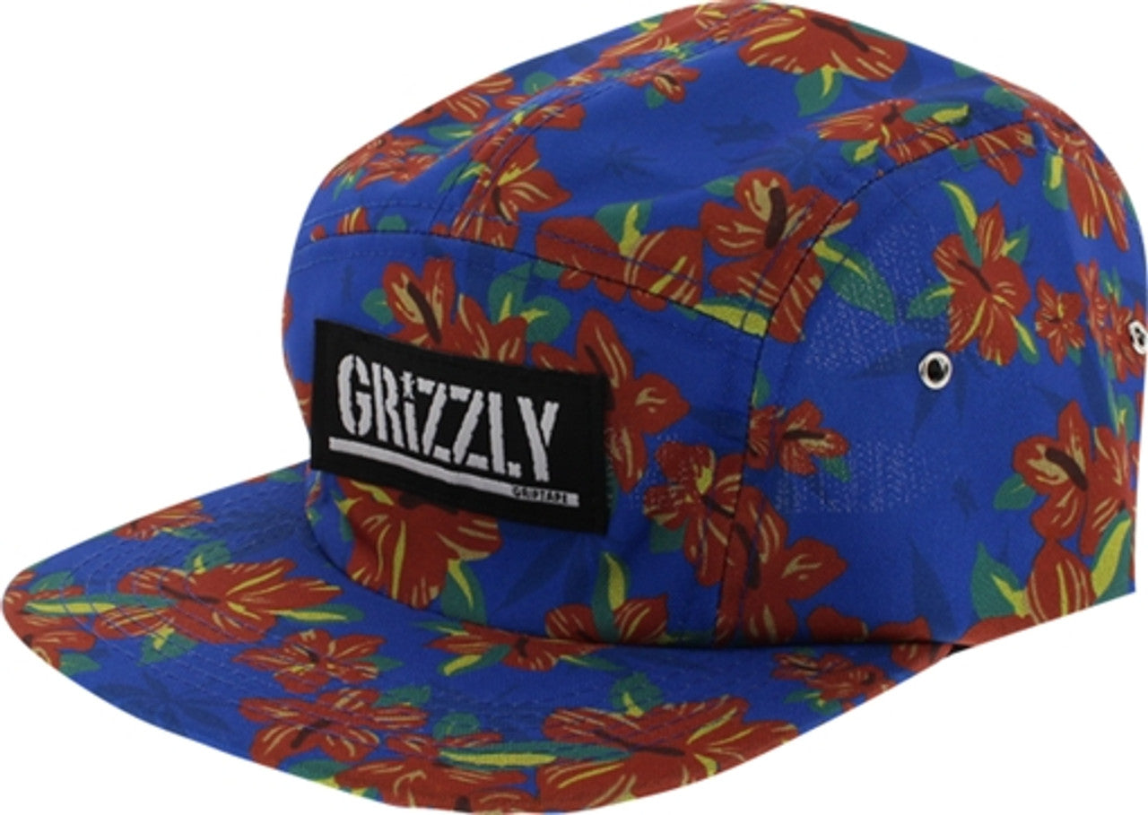 Grizzly Griptape Tropical High 5 Panel Strapback Hat