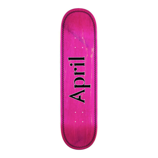 April Logo Black/Pink Skateboard Deck
