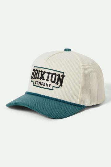 Brixton Pierson MP Corduroy Night Sage Off White Snapback Hat